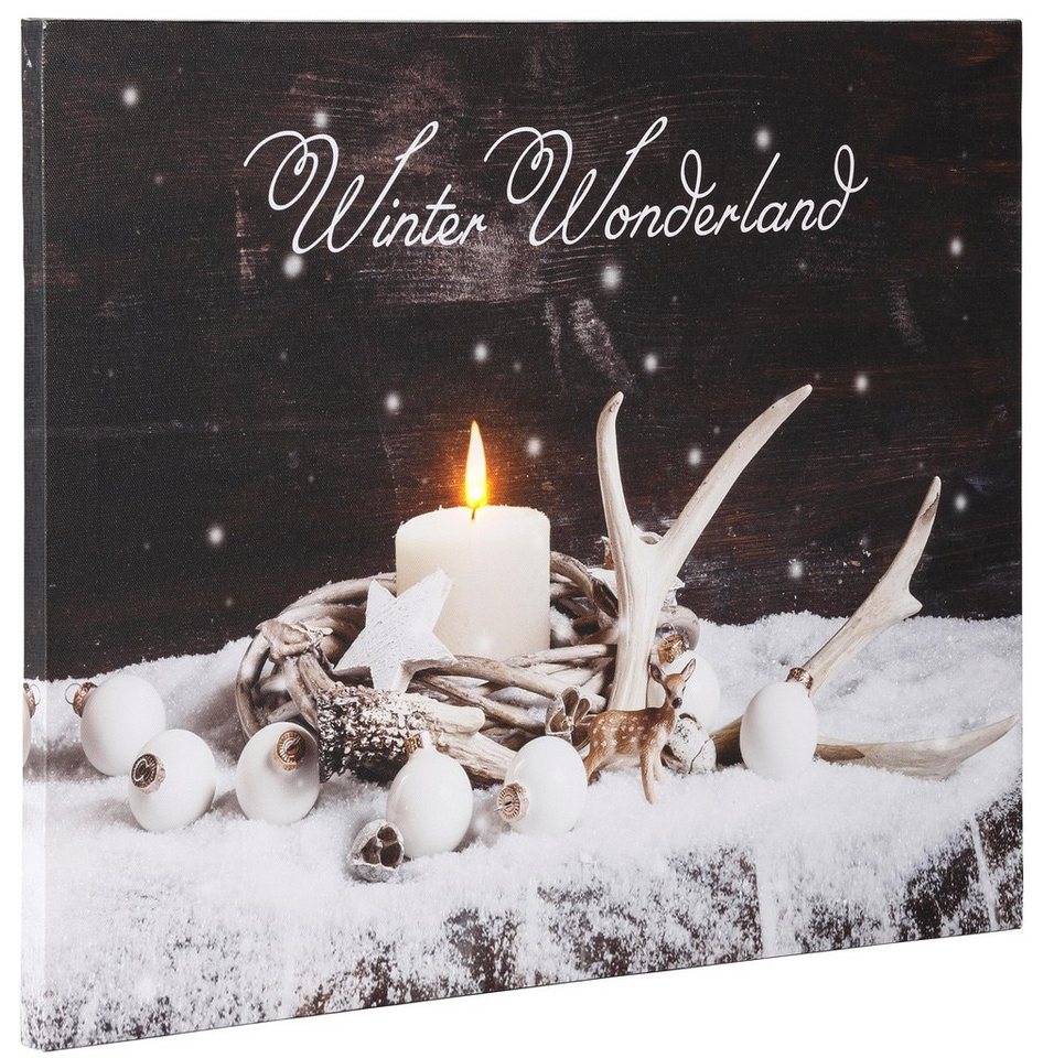 Dreams LED-Bild Winter Wonderland, Weihnachtsdeko, batteriebetrieben von Dreams