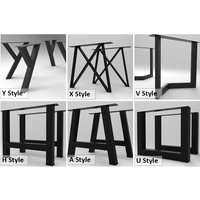 4 X Y Oder 2 X, V, H, A, U Stil Tischbeine Tischunterlage Metalltischtisch Industrial Style Table Frame Esstischbeine Für Tischplatte von DreamsCreationAL