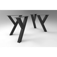 4x Y Stil Tischbeine Metall Industrial Style Tischgestell Esstischbeine Essbeine Für Tischplatte von DreamsCreationAL