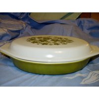 Pyrex Crazy Daisy Pattern Vintage Geteiltes Backen 1 Quart Auflaufform Mit Deckel von DreamsFromYesterday