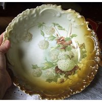 Schneeball Bavaria Antike Rosenthal Handbemalte Design Schale Frühen 1900Er Jahre Antik Dekorativ Schönes Farbmuster Selten von DreamsFromYesterday