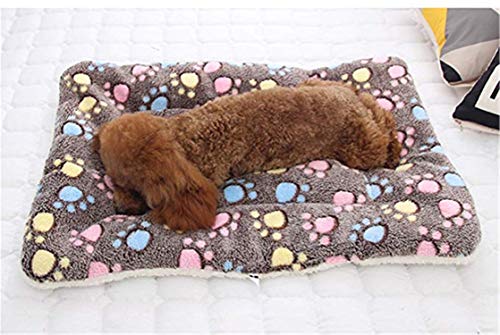 Dreamskull Hundematte Hundekissen Hundedecke Katzendecke Katzenmatte Hundebett Matte Decke Bett Hund Kleine Große Hunde Katzen Haustiere Flauschig und Weich Waschbar Plüsch Kuschelig (91*70cm, Braun) von Dreamskull