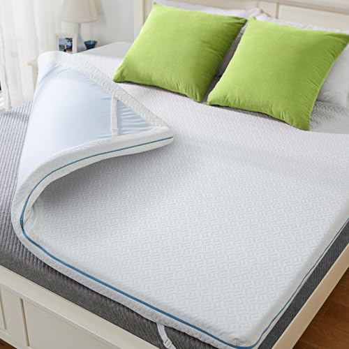Dreamsmith Matratzenauflage aus Memory-Schaum, kühlendes Gel, für Rückenschmerzen mit abnehmbarem weichem Bezug, CertiPUR-US-zertifiziert, 10,2 cm von Dreamsmith