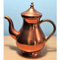 Momsday Sale 20 % Rabatt Auf Vintage Odi Made in Portugal Kaffeekessel/Teekanne Aus Kupfer Und Messing von DreamsofYesterday