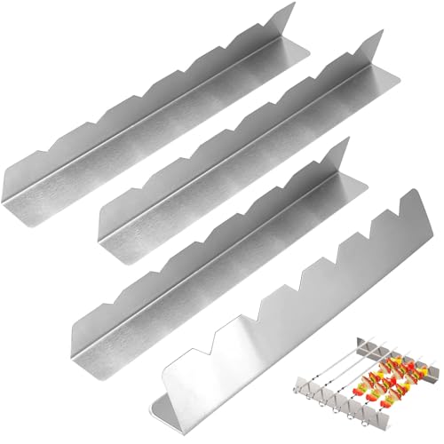 4er-Set Edelstahl Spießhalter Rostfrei, Grillzubehör für Garten BBQ & Camping, Haltbare Grillhalterung mit 6 Einkerbung, Küchenhelfer 4er-Set Edelstahl Spießhalter Rostfrei, Grillzubehör für Garten BBQ & Camping, Haltbare Grillhalterung mit 6 Einkerbung, Küchenhelfer von Dreamsolearoy
