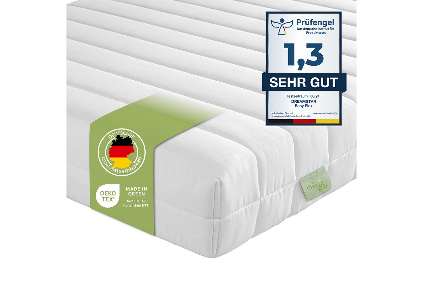 Kaltschaummatratze Easy Flex, Wendematratze mit zwei unterschiedlich festen Liegeseiten, Dreamstar, 10 cm hoch, 90x200 cm, 140x200 cm und weitere Größen von Dreamstar