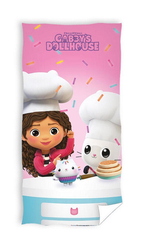 Dreamworks Gabby’s Dollhouse Strandtuch Gabbys Dollhouse Badetuch Handtuch Strandtuch 70 x 140 cm von Dreamworks Gabby’s Dollhouse