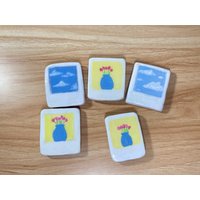 Magneten Süße Polaroids - Polymer Clay Wolken & Blumen | Kühlschrank, Weiße Tafel, Eisenschrank Decor von DreamyMimiland