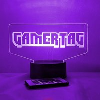 Gamertag Led Night Light, 16 Farben, Fernbedienung Und Kostenloser Versand von Dreamyledlights