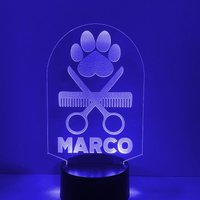 Hundefriseur Nachtlicht, Personalisierte 16 Farben, Fernbedienung Und Kostenloser Versand von Dreamyledlights