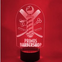 Personalisierte Barber Shop Salon Led Nachtlicht, 16 Farben, Fernbedienung, Hergestellt in Den Usa, Kostenloser Versand von Dreamyledlights