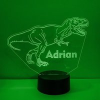 Personalisierte Dinosaurier Kämpfen Reptilien Led-Nachtlicht Mit 16 Farben Und Fernbedienung, Hergestellt in Den Usa Kostenloser Versand von Dreamyledlights