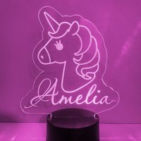 Unicorn Night Light, Personalisierte 16 Farben, Fernbedienung Und Kostenloser Versand von Dreamyledlights
