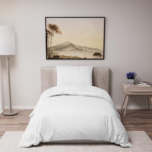 Dreamzie - Bettwäsche Set 140x200 cm mit 1 Kissenbezügen 65x65 cm Weiß - Bettbezug 140x200 Einzelbett aus 100% Mikrofaser - Zertifiziert ohne Chemikalien (Oeko TEX) von Dreamzie
