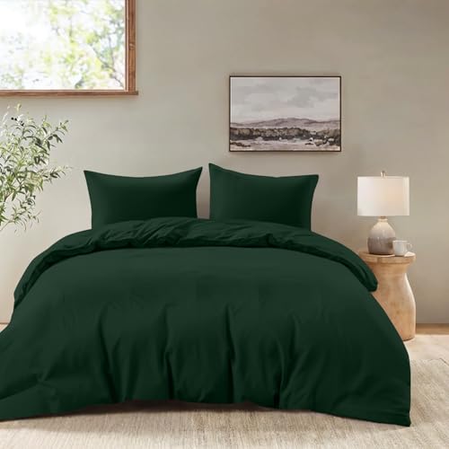 Dreamzie - Bettwäsche Set 240x260 cm mit 2 Kissenbezügen 65x65 cm Grün - Bettbezug 240x260 Erwachsene aus 100% Mikrofaser - Zertifiziert ohne Chemikalien (Oeko TEX) von Dreamzie