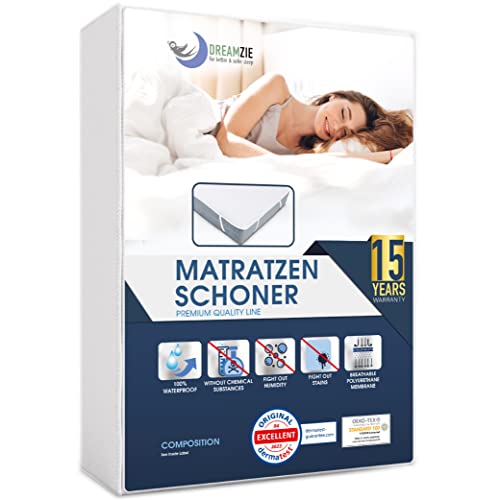 Dreamzie Matratzenschoner 180x200 Wasserdicht Made in EU und Oeko-TEX Zertifiziert Atmungsaktive Matratzenauflage von Dreamzie