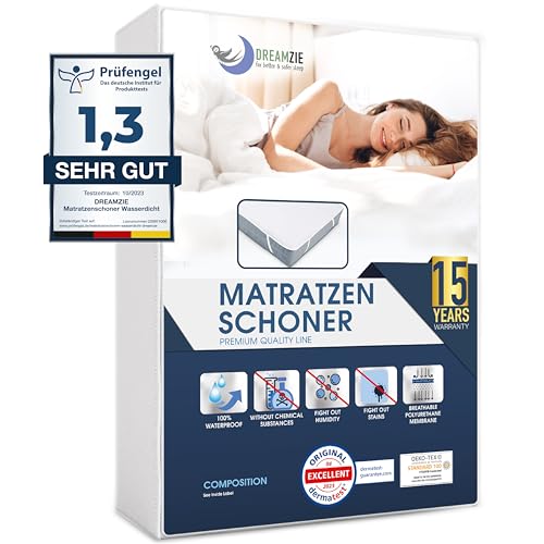 Dreamzie Matratzenschoner 180x200 Wasserdicht Made in EU und Oeko-TEX Zertifiziert Atmungsaktive Matratzenauflage von Dreamzie