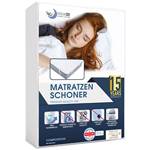 Matratzenschoner 80x190 cm Wasserdicht Made in EU und Oeko-TEX Zertifiziert von Dreamzie - Atmungsaktive Matratzenauflage Matratzenschoner 80x190 cm Wasserdicht Made in EU und Oeko-TEX Zertifiziert von Dreamzie - Atmungsaktive Matratzenauflage von Dreamzie