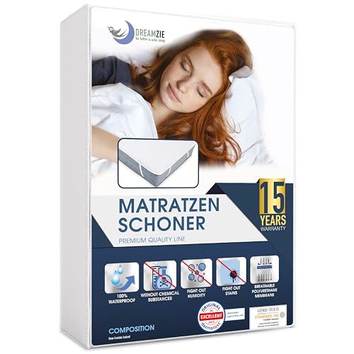 Dreamzie Matratzenschoner 90x190 cm Wasserdicht Made in EU und Oeko-TEX Zertifiziert Atmungsaktive Matratzenauflage Kinder von Dreamzie