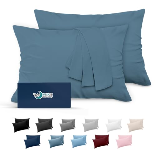 Kissenbezug 40x70 Blau 2er Set Mikrofaser Oeko-TEX Zertifiziert Dreamzie - Kopfkissenbezug 40x70 Weich Kissenbezug 40x70 Blau 2er Set Mikrofaser Oeko-TEX Zertifiziert Dreamzie - Kopfkissenbezug 40x70 Weich von Dreamzie