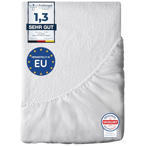 Matratzenschoner 120x200 Wasserdicht Dreamzie - Oeko-TEX und Made in EU - Atmungsaktive Anti-Allergie und Anti Milben von Dreamzie