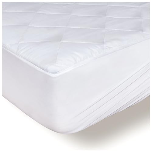 Matratzenschoner 200 x 200 Gesteppt - Matratzenauflage bis 40 cm Höhe mit Gummizug - Matratzenschoner 200 x 200 - Öko-Tex und atmungsaktiv - Nicht wasserdicht von Dreamzie