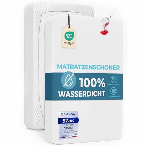 Matratzenschoner 100x200 cm Wasserdicht Dreamzie - Oeko-TEX - Atmungsaktive Anti-Allergie und Anti Milben Matratzenschoner 100x200 cm Wasserdicht Dreamzie - Oeko-TEX - Atmungsaktive Anti-Allergie und Anti Milben von Dreamzie