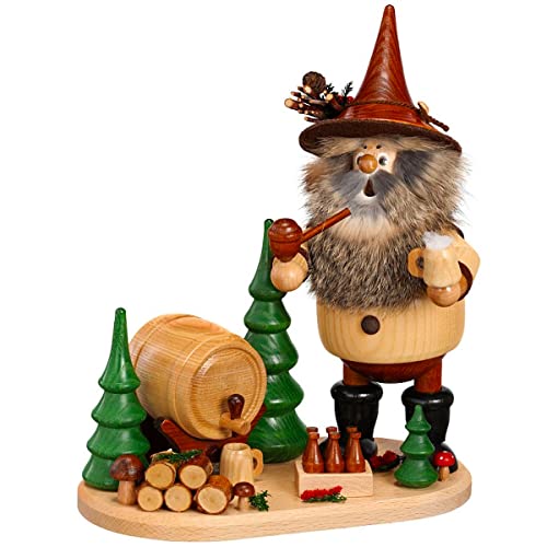 DWU Drechselwerkstatt Uhlig | Waldwichtel Räuchermännchen Räuchermann | Echt Erzgebirgischer Holzkunst | 26 cm | Braumeister von Drechselwerkstatt Uhlig