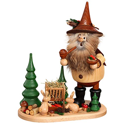 Grehge tt Uhlig Genuine Erzgebirgischer Räuchermann® Forest Gnome Feeder - Includes Original Crottendorfer Incense Cones 1904 von Drechselwerkstatt Uhlig