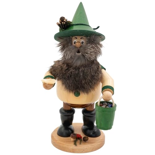 Räuchermännchen Waldwichtel Erzsammler, grün - 25cm von Drechselwerkstatt Uhlig