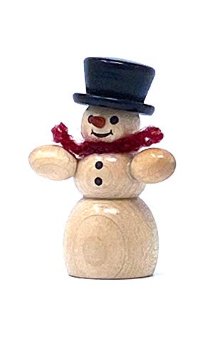 Drechslerei Friedbert Uhlig, Miniatur Nr. 08/D, Schneemann stehend, 5 cm hoch, aus regionalem Holz gedrechselt, echte Handarbeit aus dem Erzgebirge, Weihnachten, Holzkunst, Echtholz, Pyramidenfigur Drechslerei Friedbert Uhlig, Miniatur Nr. 08/D, Schneemann stehend, 5 cm hoch, aus regionalem Holz gedrechselt, echte Handarbeit aus dem Erzgebirge, Weihnachten, Holzkunst, Echtholz, Pyramidenfigur von Drechslerei Friedbert Uhlig, Inh. Jörg Uhlig