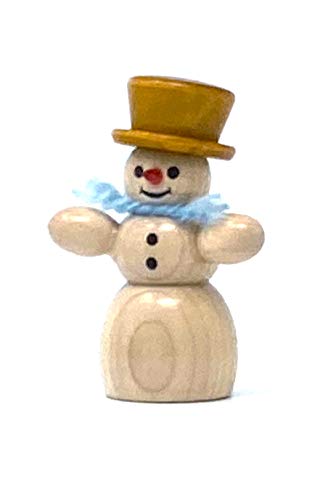 Drechslerei Friedbert Uhlig, Miniatur Nr. 08/H, Schneemann stehend, 5 cm hoch, aus regionalem Holz gedrechselt, echte Handarbeit aus dem Erzgebirge, Weihnachten, Holzkunst, Echtholz, Pyramidenfigur Drechslerei Friedbert Uhlig, Miniatur Nr. 08/H, Schneemann stehend, 5 cm hoch, aus regionalem Holz gedrechselt, echte Handarbeit aus dem Erzgebirge, Weihnachten, Holzkunst, Echtholz, Pyramidenfigur von Drechslerei Friedbert Uhlig, Inh. Jörg Uhlig
