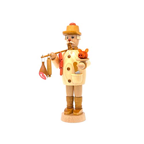 Drechslerei Friedbert Uhlig, Räuchermännchen Nr. 075, Fleischer, 25 cm hoch, aus regionalem Holz gedrechselt, echte Handarbeit aus dem Erzgebirge, Weihnachten, Holzkunst, Echtholz Drechslerei Friedbert Uhlig, Räuchermännchen Nr. 075, Fleischer, 25 cm hoch, aus regionalem Holz gedrechselt, echte Handarbeit aus dem Erzgebirge, Weihnachten, Holzkunst, Echtholz von Drechslerei Friedbert Uhlig, Inh. Jörg Uhlig