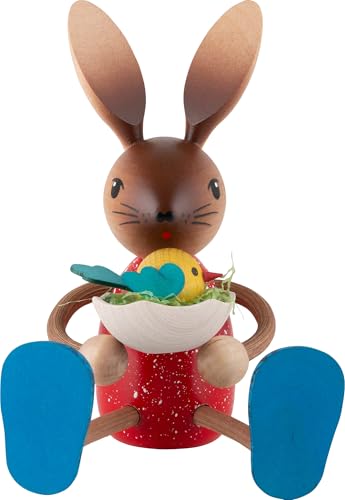 Kuhnert Drechslerei Osterdekoration/Osterhase, Hasenmädchen mit Küken, aus Holz, Größe: sitzend ca. 13 cm, EIN Original aus dem Erzgebirge, Made in Germany Kuhnert Drechslerei Osterdekoration/Osterhase, Hasenmädchen mit Küken, aus Holz, Größe: sitzend ca. 13 cm, EIN Original aus dem Erzgebirge, Made in Germany von Kuhnert