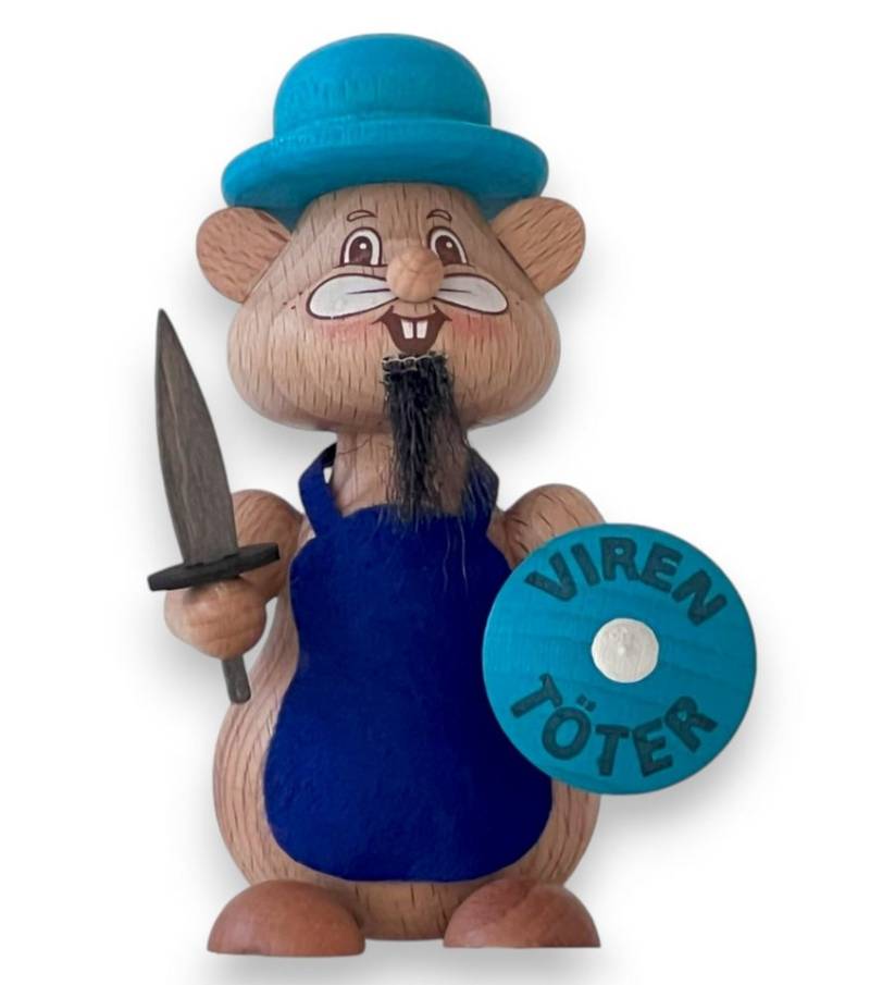 Drechslerei Kuhnert Räuchermännchen Hamster Mini Kantenhocker - Virentöter von Drechslerei Kuhnert