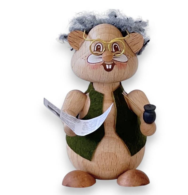 Drechslerei Kuhnert Räuchermännchen Schweda - Hamster Mini Kantenhocker - Opa von Drechslerei Kuhnert