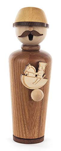 Drechslerei Kuhnert Rauchfigur / Rauchmann - Räucherfigur als "Holzkünstler" - Meisterstück aus edlem Rüsterholz - Höhe: 17cm - Made in Germany von Drechslerei Kuhnert