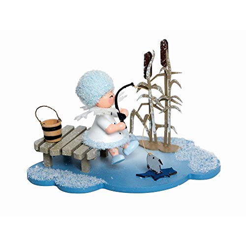 Drechslerei Kuhnert Schneeflöckchen Eisangler - 10x7x6 cm von Drechslerei Kuhnert
