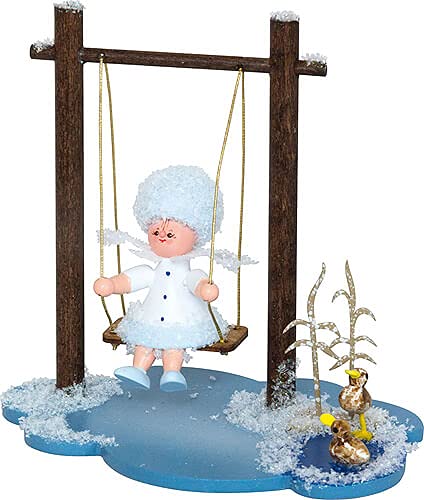 Drechslerei Kuhnert Schneeflöckchen mit Schaukel - 8,5 cm von Drechslerei Kuhnert