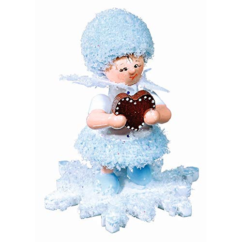 Drechslerei Kuhnert Schneeflöckchen mit Lebkuchenherz- 5 cm von Drechslerei Kuhnert