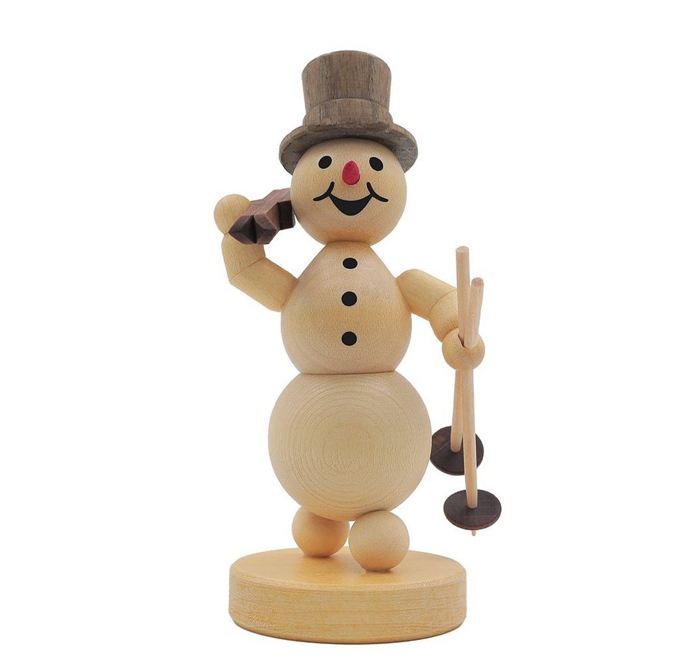 Drechslerei Volkmar Wagner Räuchermännchen Schneemann „Ski auf Schulter“, auf Sockel - 11 cm - Orig. Erzgebirge Drechslerei Volkmar Wagner Räuchermännchen Schneemann „Ski auf Schulter“, auf Sockel - 11 cm - Orig. Erzgebirge von Drechslerei Volkmar Wagner