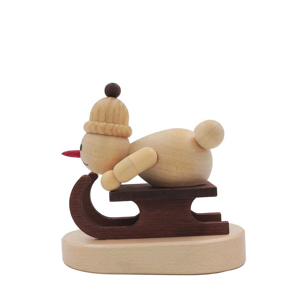 Drechslerei Volkmar Wagner Räuchermännchen Schneemann Junior „Rennschlittenfahrer“ auf Sockel 7 cm - Orig. Erzg. Drechslerei Volkmar Wagner Räuchermännchen Schneemann Junior „Rennschlittenfahrer“ auf Sockel 7 cm - Orig. Erzg. von Drechslerei Volkmar Wagner