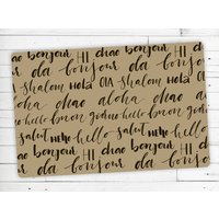 Fußmatte "Aloha, Hello, Ola.." in Allen Sprachen Rutschfest | Waschbar Hochwertig Aussenbereich Schmutzfangmatte Türmatte Fußmatte "Aloha, Hello, Ola.." in Allen Sprachen Rutschfest | Waschbar Hochwertig Aussenbereich Schmutzfangmatte Türmatte von Dreckspatz