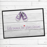 Fußmatte "Baby" Mit Name Oder Text Personalisiert Rutschfest | Waschbar Hochwertig Aussenbereich Schmutzfangmatte Türmatte von Dreckspatz