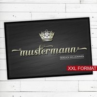 Fußmatte "Crown" Mit Name Oder Text Personalisiert Rutschfest | Waschbar Hochwertig Aussenbereich Schmutzfangmatte Türmatte Fußmatte "Crown" Mit Name Oder Text Personalisiert Rutschfest | Waschbar Hochwertig Aussenbereich Schmutzfangmatte Türmatte von Dreckspatz