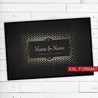 Fußmatte "Gold" Mit Name Oder Text Personalisiert Rutschfest | Waschbar Hochwertig Aussenbereich Schmutzfangmatte Türmatte Fußmatte "Gold" Mit Name Oder Text Personalisiert Rutschfest | Waschbar Hochwertig Aussenbereich Schmutzfangmatte Türmatte von Dreckspatz