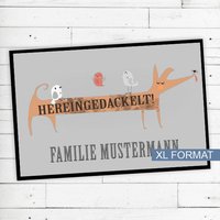 Fußmatte "Hereingedackelt" Mit Name Oder Text Xl Rutschfest | Waschbar Hochwertig Aussenbereich Schmutzfangmatte Türmatte Fußmatte "Hereingedackelt" Mit Name Oder Text Xl Rutschfest | Waschbar Hochwertig Aussenbereich Schmutzfangmatte Türmatte von Dreckspatz