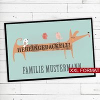 Fußmatte "Hereingedackelt" Mit Name Oder Text Xxl Rutschfest | Waschbar Hochwertig Aussenbereich Schmutzfangmatte Türmatte Fußmatte "Hereingedackelt" Mit Name Oder Text Xxl Rutschfest | Waschbar Hochwertig Aussenbereich Schmutzfangmatte Türmatte von Dreckspatz