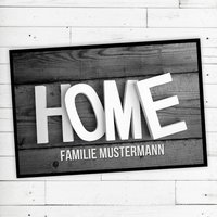 Fußmatte "Home" Mit Name Oder Text Personalisiert Rutschfest | Waschbar Hochwertig Aussenbereich Schmutzfangmatte Türmatte von Dreckspatz