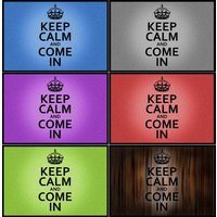 Fußmatte Keep Calm & Come In, Wunschtext Möglich Rutschfest | Waschbar Hochwertig Aussenbereich Schmutzfangmatte Türmatte Fußmatte Keep Calm & Come In, Wunschtext Möglich Rutschfest | Waschbar Hochwertig Aussenbereich Schmutzfangmatte Türmatte von Dreckspatz